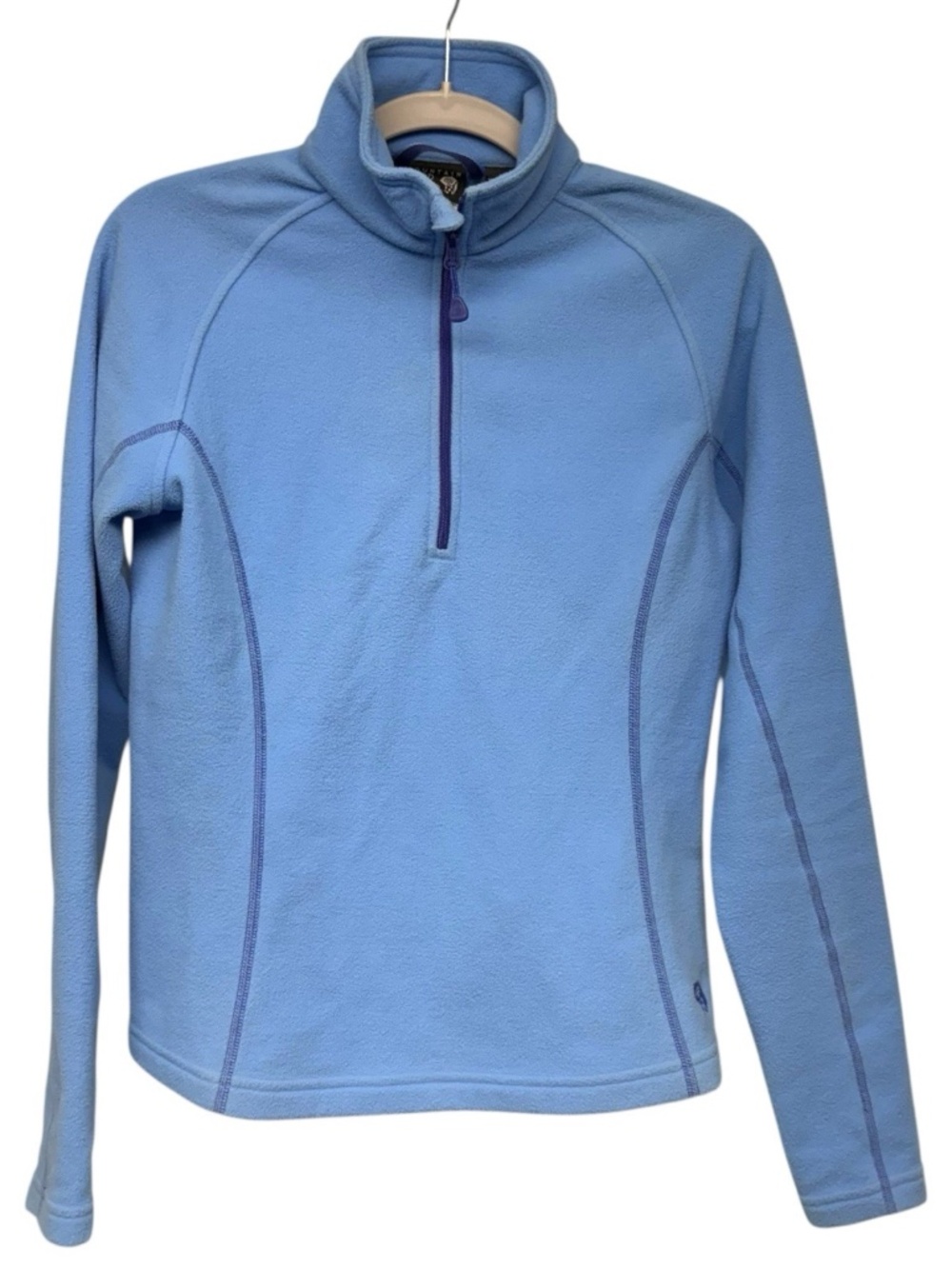 Mountain Hardwear Blue 1/4 Zip Fleece Pullover Womens Medium Lightweight